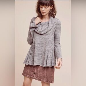 Anthropologie Postmark Cowl Neck Waffle Knit Maurisa Sweater Top Small